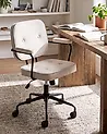 Desk Chair PAWNEE Velvet Light Beige