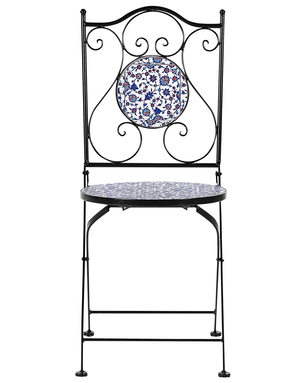 Set di 2 sedie da giardino CAMPRENA Metallo Nero_919841