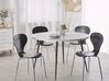 Tavolo da pranzo effetto marmo bianco e nero ⌀ 120 cm ODEON_775977