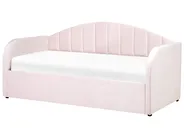 Trundle Bed Velvet EYBURIE 90 x 200 cm (EU Single) Pastel Pink_844368