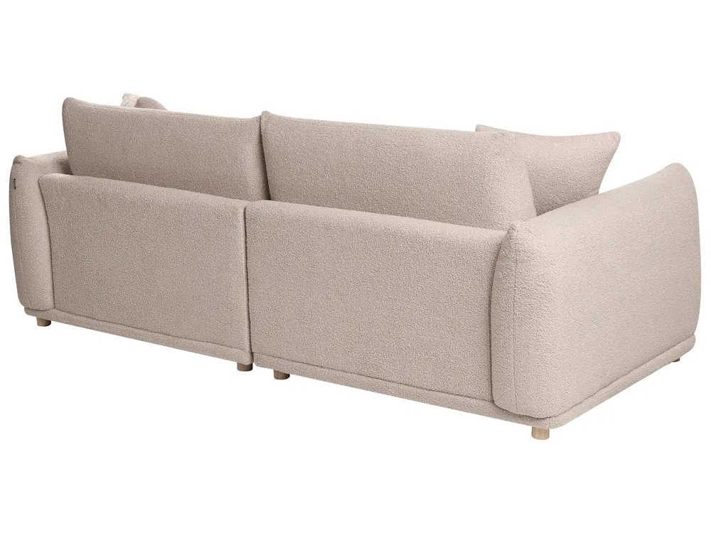 Living Room Set 5 Seater JUBEK Boucle Beige_1078444