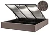 Ottoman Bed without Headboard DINAN Boucle Taupe 180 x 200 cm (EU Super King)
