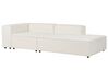 Left Hand 5 Seater Modular Boucle Corner Sofa White APRICA_908579