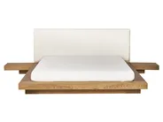 Bed Boucle ZEN 160 x 200 cm (EU King Size) Natural Ash Wood_931163