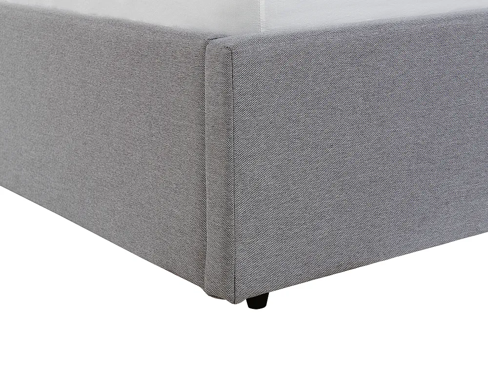Lit ottoman DREUX Tissu Gris clair 160 x 200 cm_793233