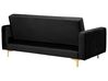 Modular Velvet Living Room Set Black ABERDEEN_857399