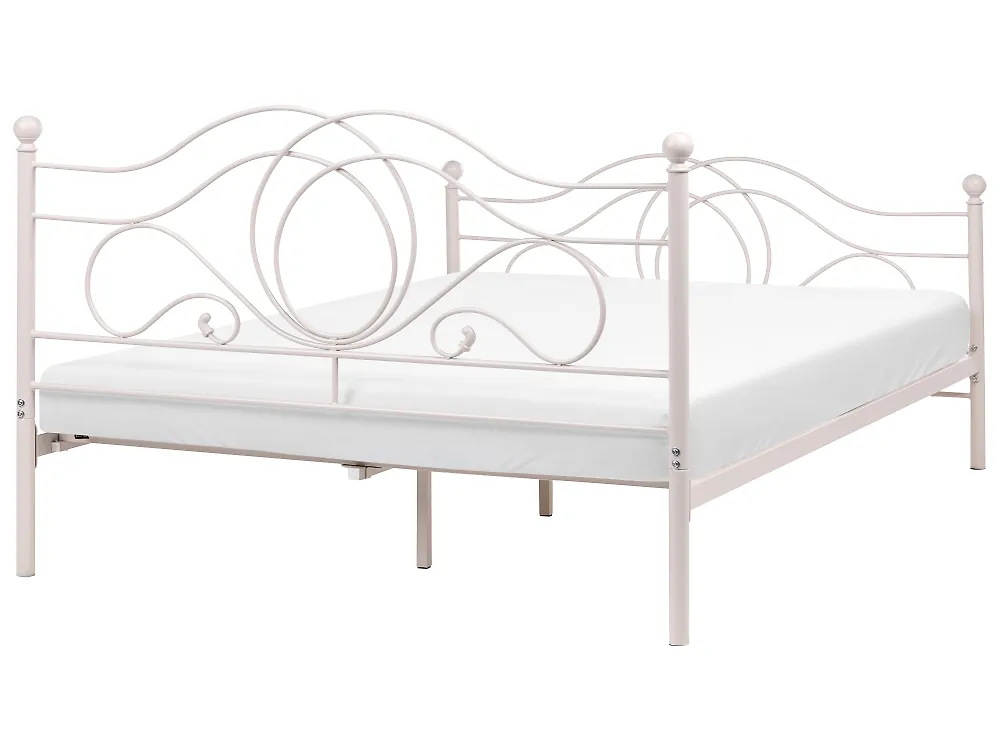 Cama Metal LYRA 160 x 200 cm Creme claro_1162027