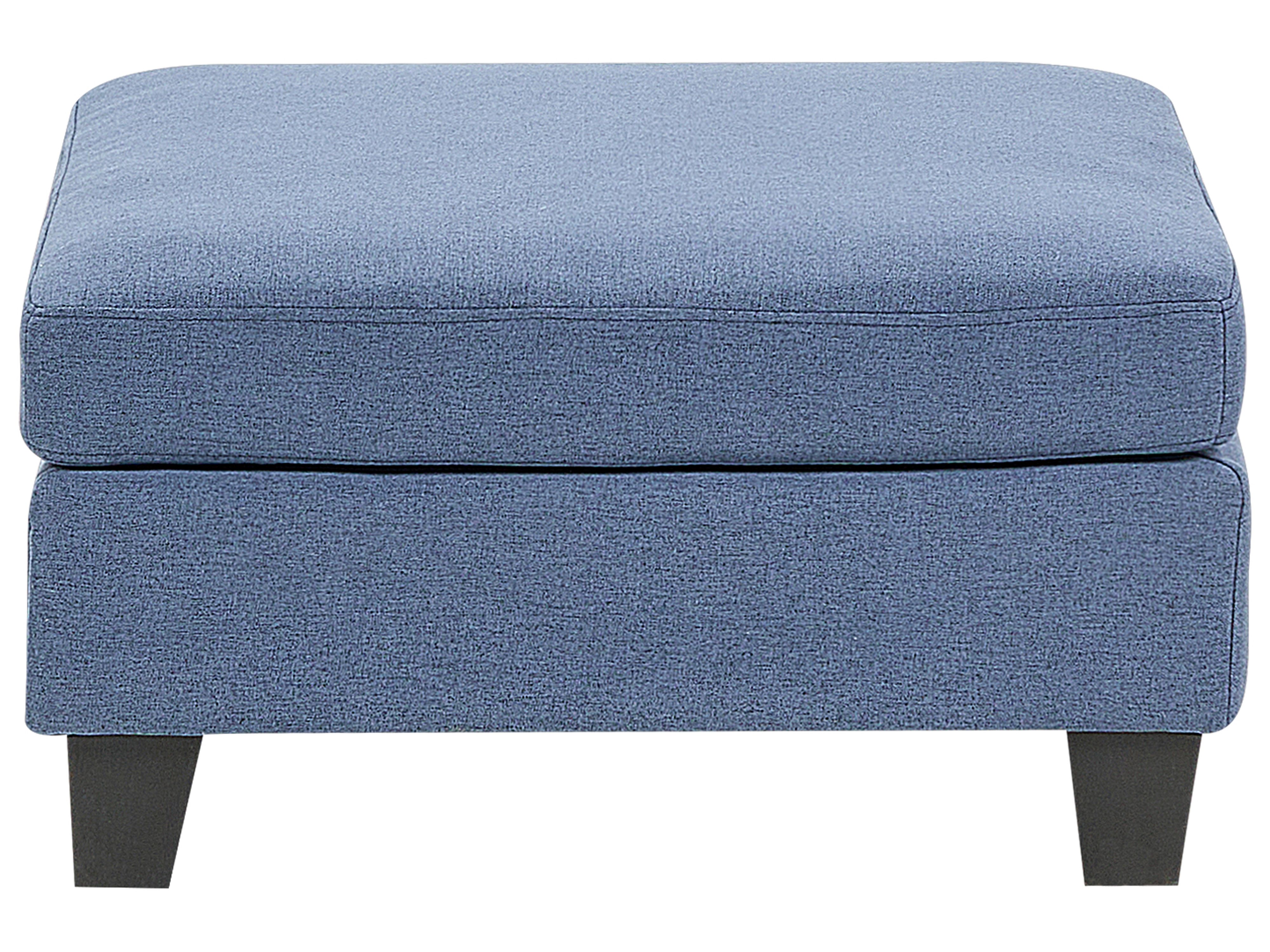 Fabric Ottoman Blue UNSTAD Beliani.co.uk