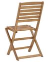 Zestaw 6 krzeseł ogrodowych akacjowy jasne drewno TOLVE_784148