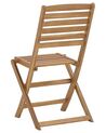 Lot de 6 chaises de jardin bois clair TOLVE_784148