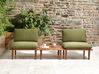 2 Seater Certified Acacia Wood Garden Sofa Set Olive Green FRASCATI_919570