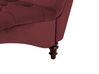 Chaise longue in velluto color borgogna MURET_750600