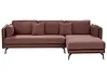 Corner Sofa ALTAN Fabric Burgundy Left Hand