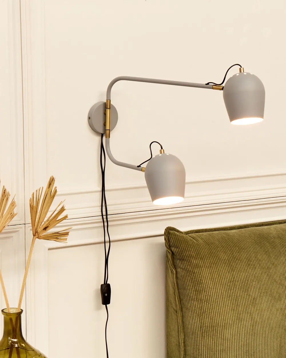 Lampa ścienna ESTRELLA Regulowana Metal Jasnoszary