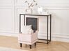 Repose-pieds avec rangement en velours rose pastel LORETTO _933957