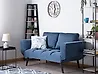 Sofa Bed 2 Seater BREKKE Fabric Navy Blue