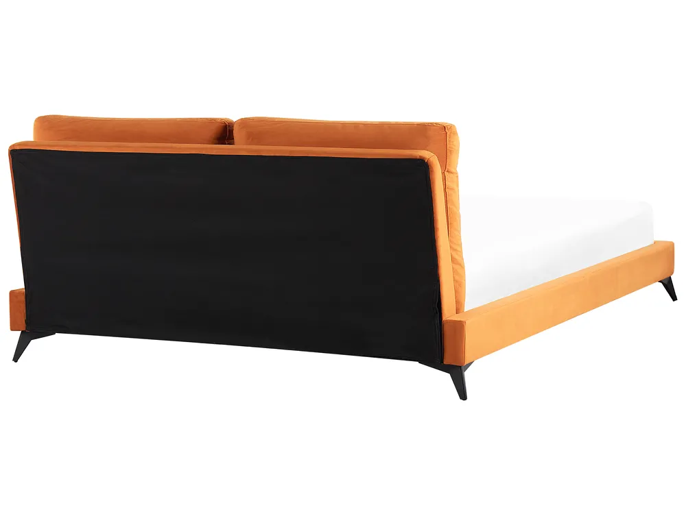 Bed Velvet MELLE 180 x 200 cm (EU Super King) Orange_829899