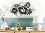 Décoration murale Fleur POTASSIUM 49 cm Métal Gris_1172810
