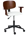 Desk Chair GUNNISON Faux Leather White