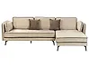 Corner Sofa ALTAN Velvet Beige Left Hand