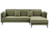 Left Hand Fabric Corner Sofa Green ALTAN_934953