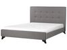 Čalouněná postel 140 x 200 cm šedá AMBASSADOR_914090