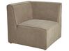 4-Sitzer Ecksofa Cord taupe rechtsseitig mit Ottomane LEMVIG_875438