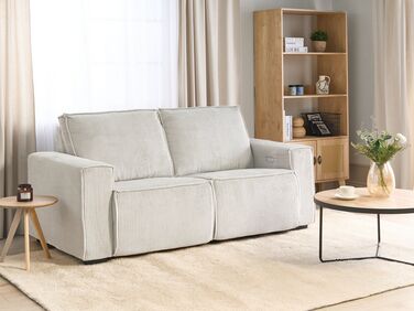 Elektrisk sofa kordfløyel Off-white NUKARI