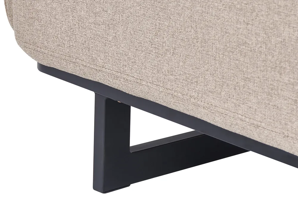 Sofa 3 Seater SVANEK Fabric Light Brown_1061510