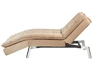Chaise Longue LOIRET Velvet Light Brown_877673