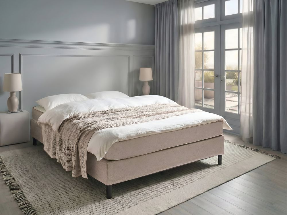 Divano letto senza testiera Tessuto COUNTESS 160 x 200 cm Beige