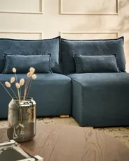 Modular Corner Sofa NERBO Fabric Blue Left Hand_1034961