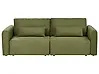 Sofa Bed 3 Seater VAXHOLM with Storage Fabric Green