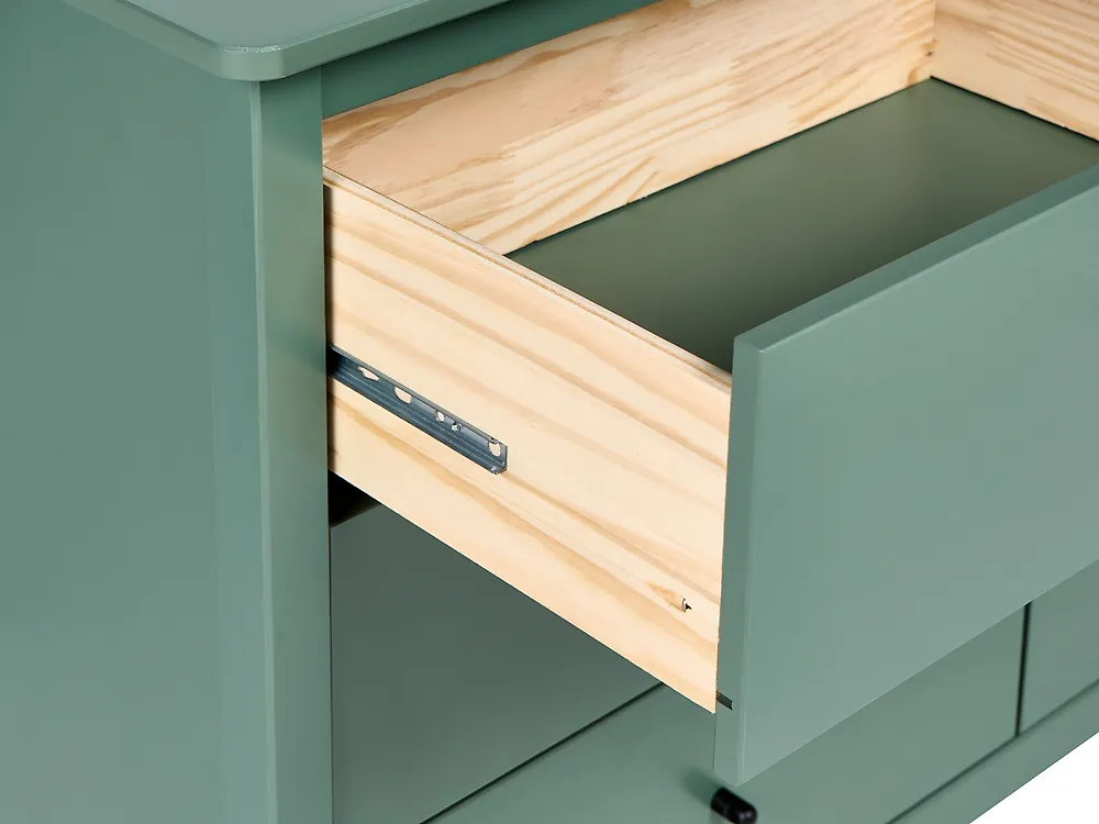 6 Drawer Chest BARCALDINE Pine Wood Green_1186441