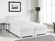 Divan Bed Faux Leather PRESIDENT 140 x 200 cm (EU Double) White_1176773