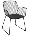 Metallstuhl schwarz mit Kunstleder-Sitz 2er Set APPLETON_907534