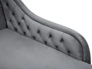 Left-Hand Chaise Longue NIMES Velvet Grey_696817