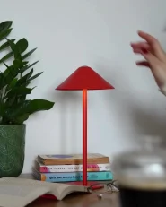 Wireless LED Table Lamp MODJO with Dimmer Metal Red_1063419