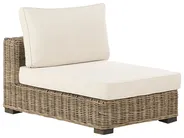Garden Lounge Set with Table 4 Seater VARALLO Modular Rattan Grey Left Hand_954928