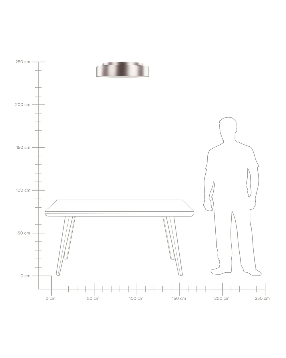 Lampadario a LED DAWEI Metallo Marrone chiaro_824580