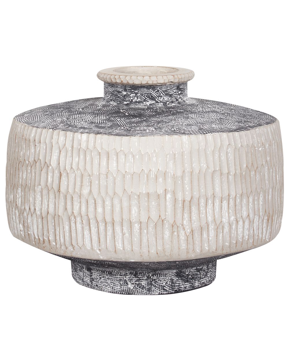 Flower Vase DEKSATI 32 cm Ceramic Beige