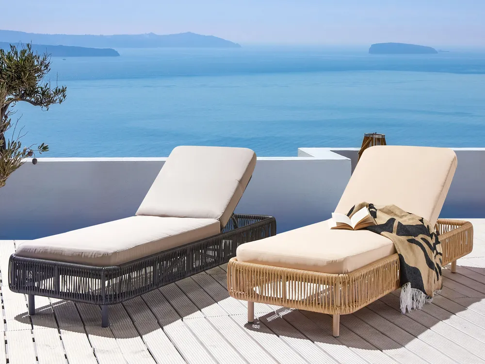 Transat avec coussin OSINI Polyrotin Beige