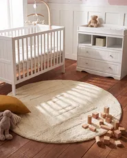 Kids Rug TURTUK  Light Beige ø 120 cm Cotton_1135361