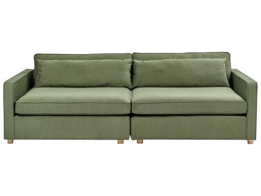 3 Seater Fabric Sofa Green VINSTRA