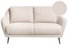 Sofa dla 2 osób EIBY Boucle Beżowy