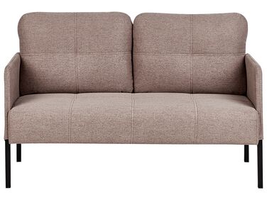 2 Seater Fabric Sofa Brown LAHTI