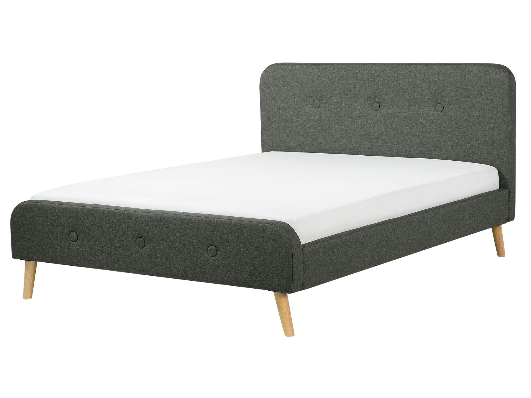Sivá čalúnená posteľ 160 x 200 cm RENNES_707988