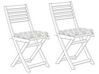 Sitzkissen für Stuhl FIJI 2er Set mintgrün geometrisches Muster 29 x 38 x 5 cm_764384