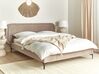 Sametová postel 160 x 200 cm béžová SUZETTE_916059