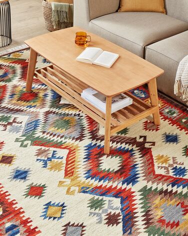 Wool Kilim Area Rug 160 x 230 cm Multicolour AREVIK